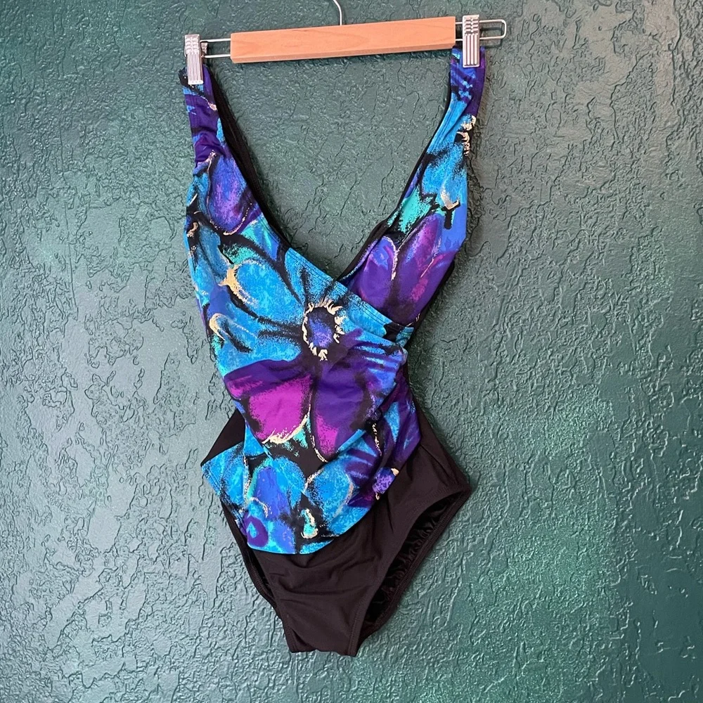 Vintage Longitude one piece wrap swimsuit - Picture 2 of 6